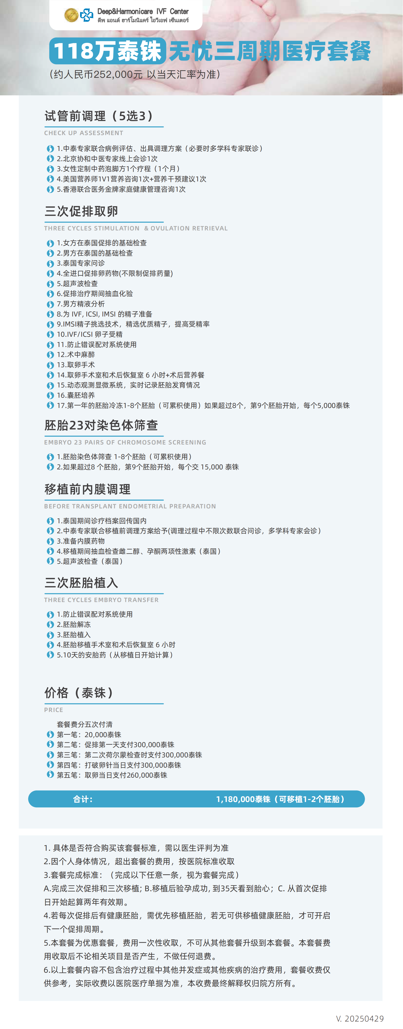 118万泰铢三周期套餐套餐资料图